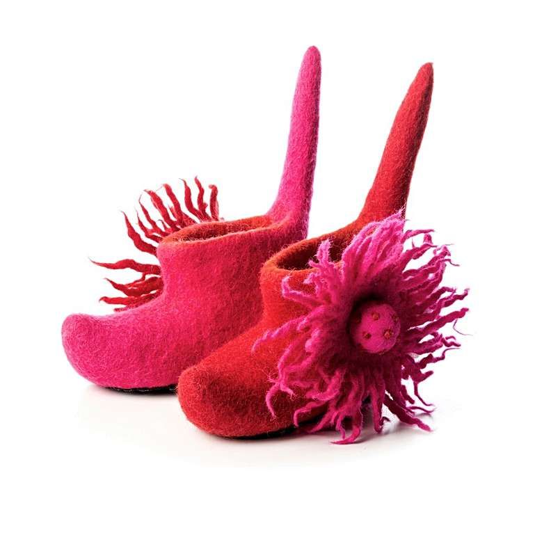 Sew Heart Felt: Kids' Fuchsia Fizz Slippers