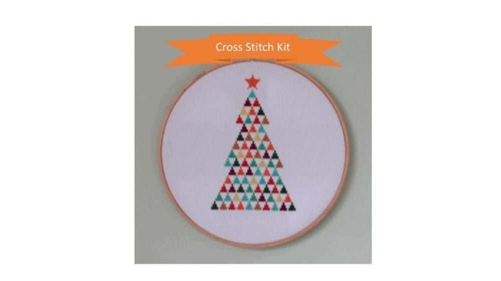 Cinnamon Stitch: Modern Christmas Tree Cross Stitch Kit