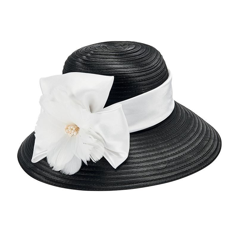 San Diego Hat Company: Stain Cloche With Flower Trim