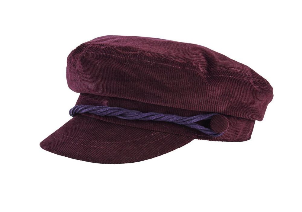 San Diego Hat Company: Women's cord fisherman cap with faux suede trim