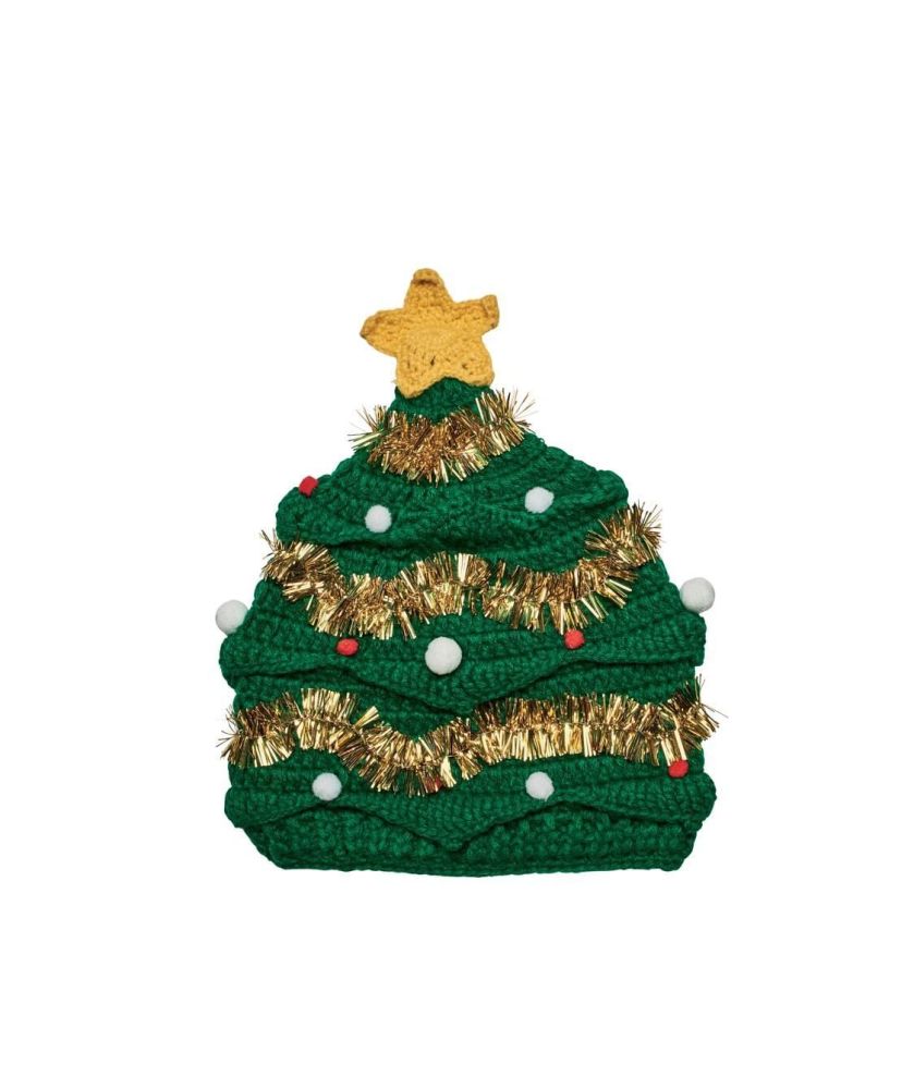 San Diego Hat Company: Crochet Knit Beanie with Decorative Garland&Pom orna