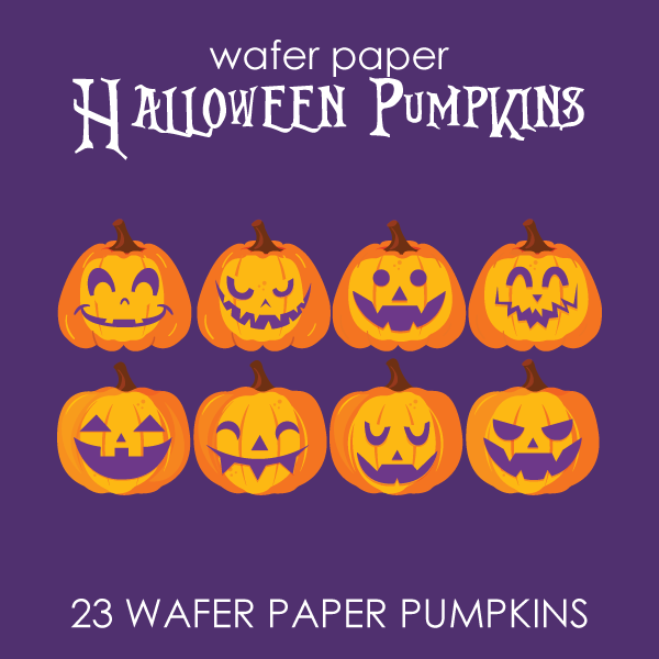Crystal Candy Wafer Paper Pumpkins