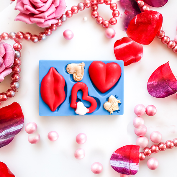 Crystal Candy Valentines Silicon Mould: Love Set 4