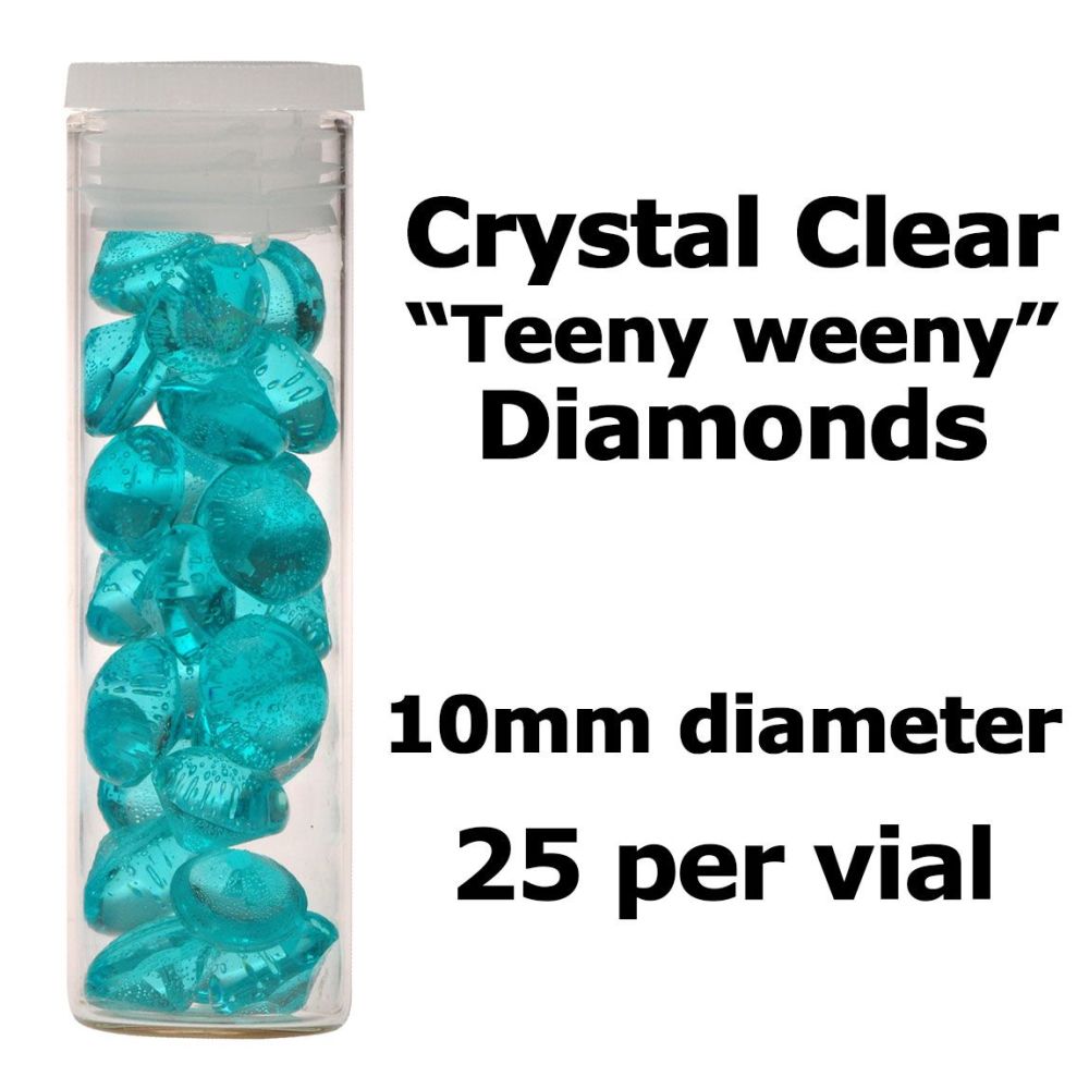 Crystal Candy Edible Isomalt Diamonds - 10mm. Turqouise