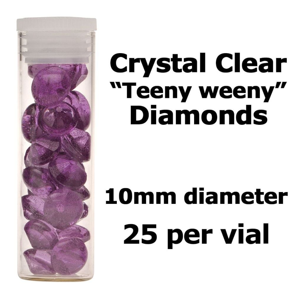 Crystal Candy Edible Isomalt Diamonds - 10mm. Violet