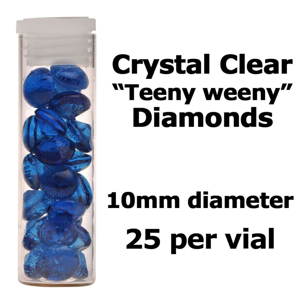 Crystal Candy Edible Isomalt Diamonds - 10mm. Navy