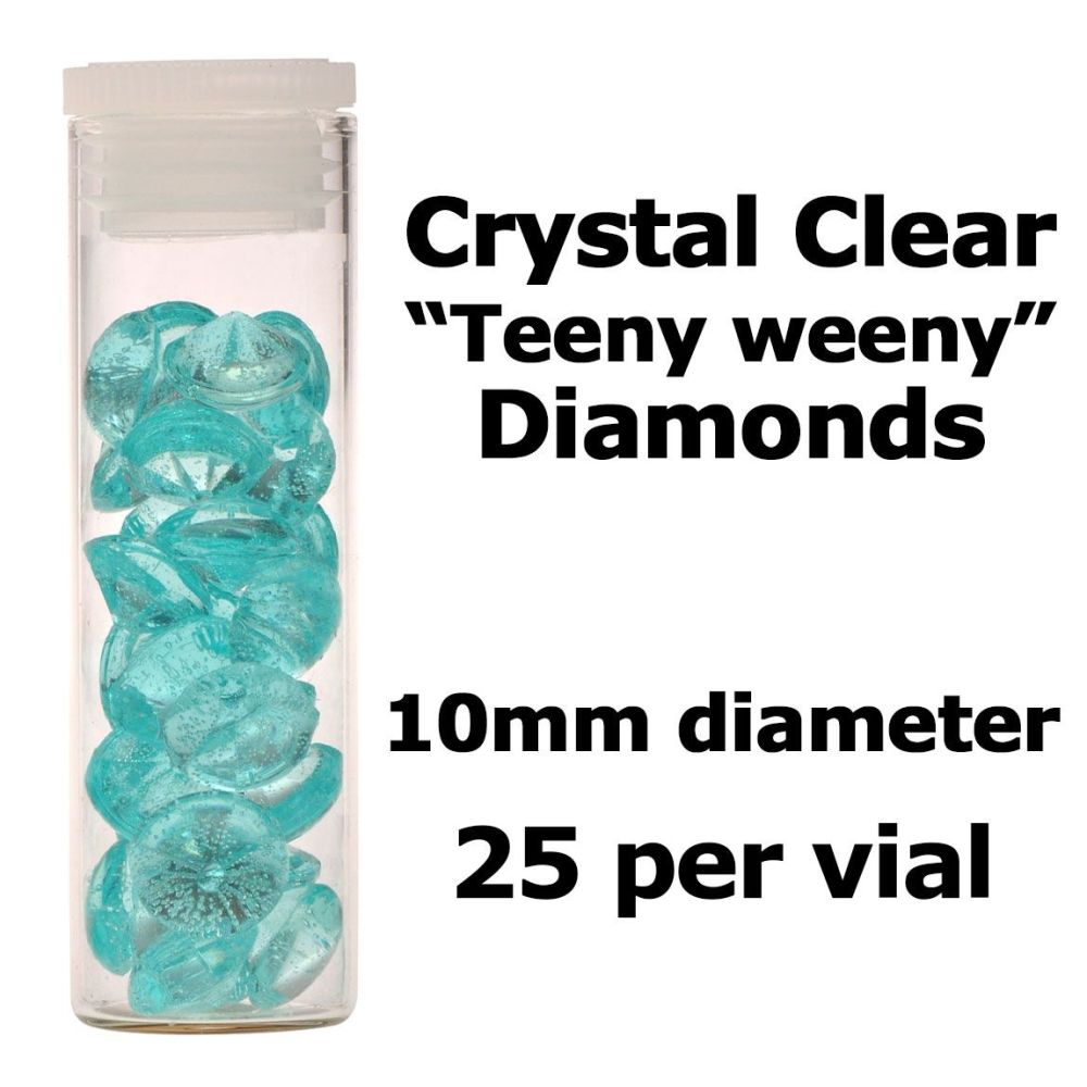Crystal Candy Edible Isomalt Diamonds - 10mm. Baby Blue