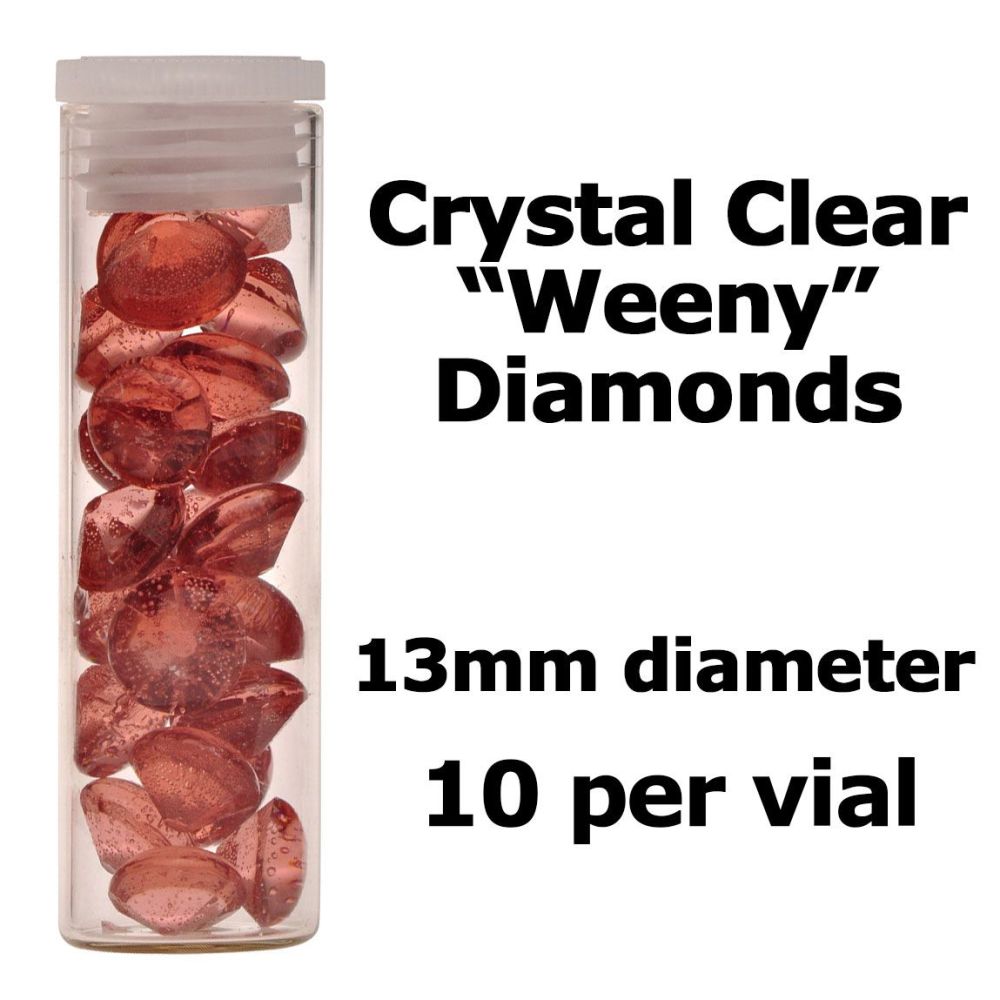 Crystal Candy Edible Isomalt Diamonds - 13mm. Copper