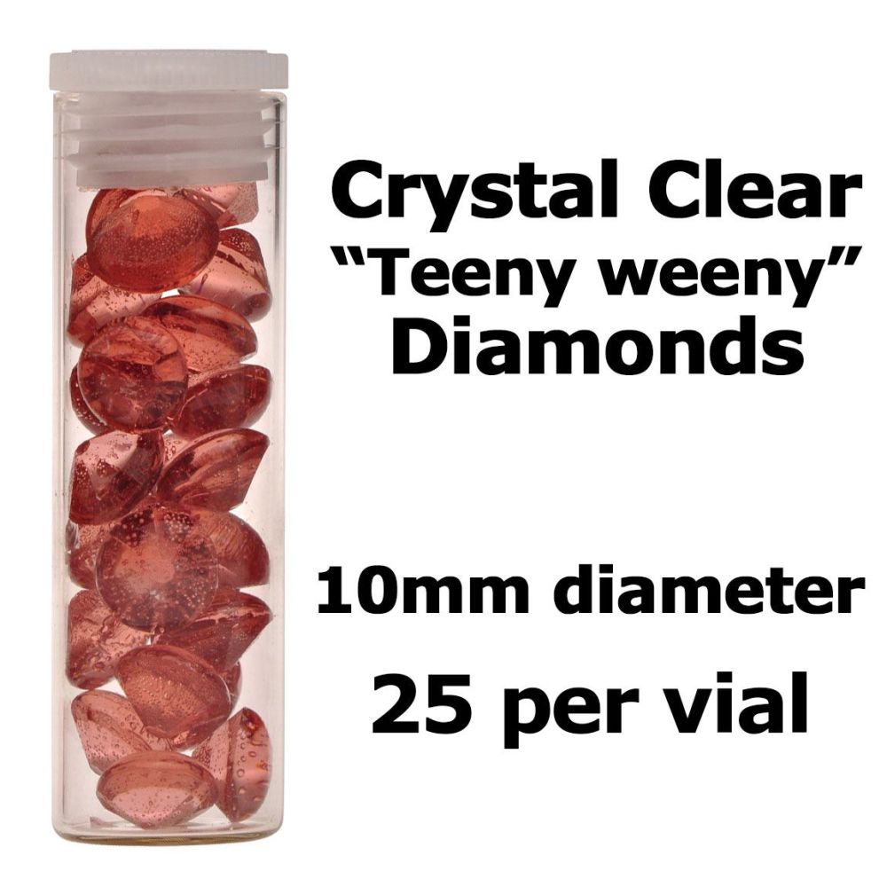 Crystal Candy Edible Isomalt Diamonds - 10mm. Brown