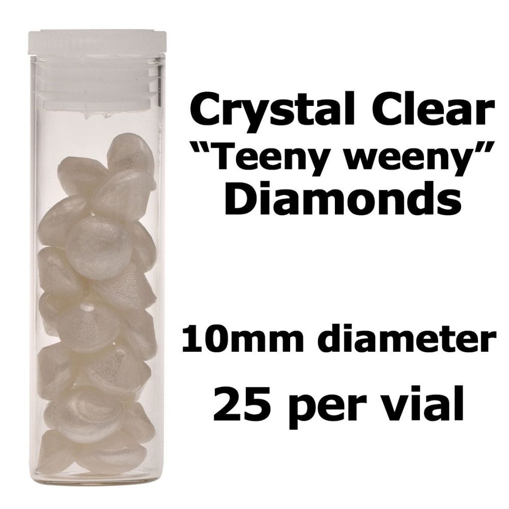 Crystal Candy Edible Isomalt Diamonds - 10mm. Pearl