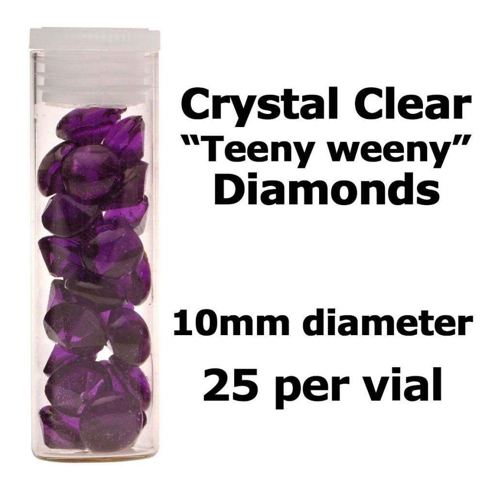 Crystal Candy Edible Isomalt Diamonds - 10mm. Purple