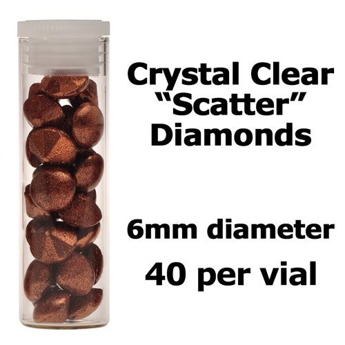 Crystal Candy Edible Isomalt Diamonds - 6mm. Copper