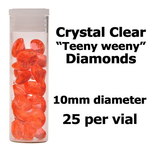 Crystal Candy Edible Isomalt Diamonds - 10mm. Coral
