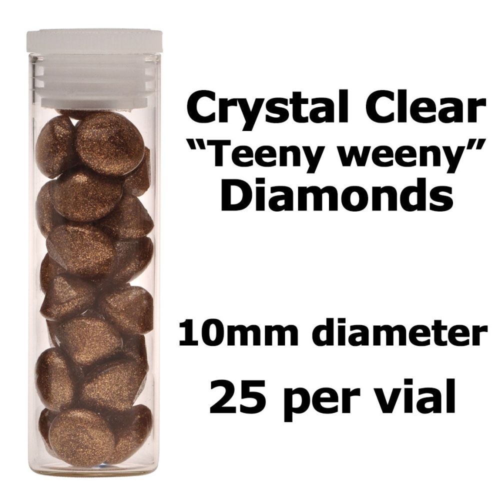 Crystal Candy Edible Isomalt Diamonds - 10mm. Gold