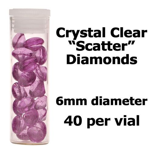Crystal Candy Edible Isomalt Diamonds - 6mm. Lilac