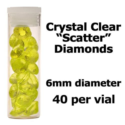 Crystal Candy Edible Isomalt Diamonds - 6mm. Lime