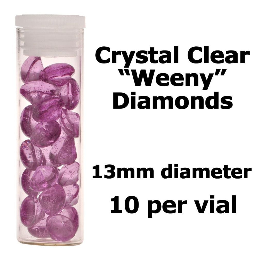 Crystal Candy Edible Isomalt Diamonds - 13mm. Lilac