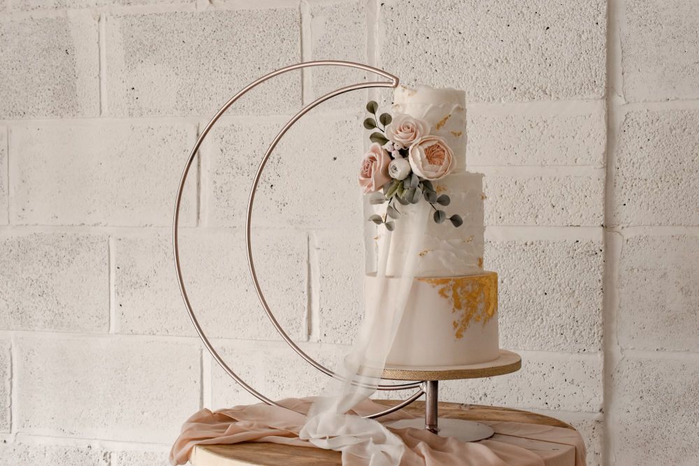 Crescent Moon Stand with cake plate