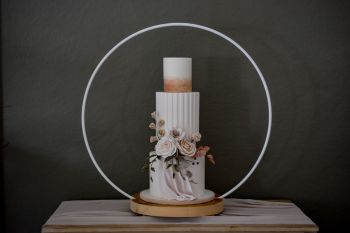 Three Tier 70cm Hoop Wedding Cake Stand