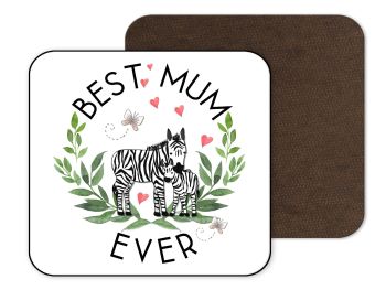 Best Mum Zebra Coaster