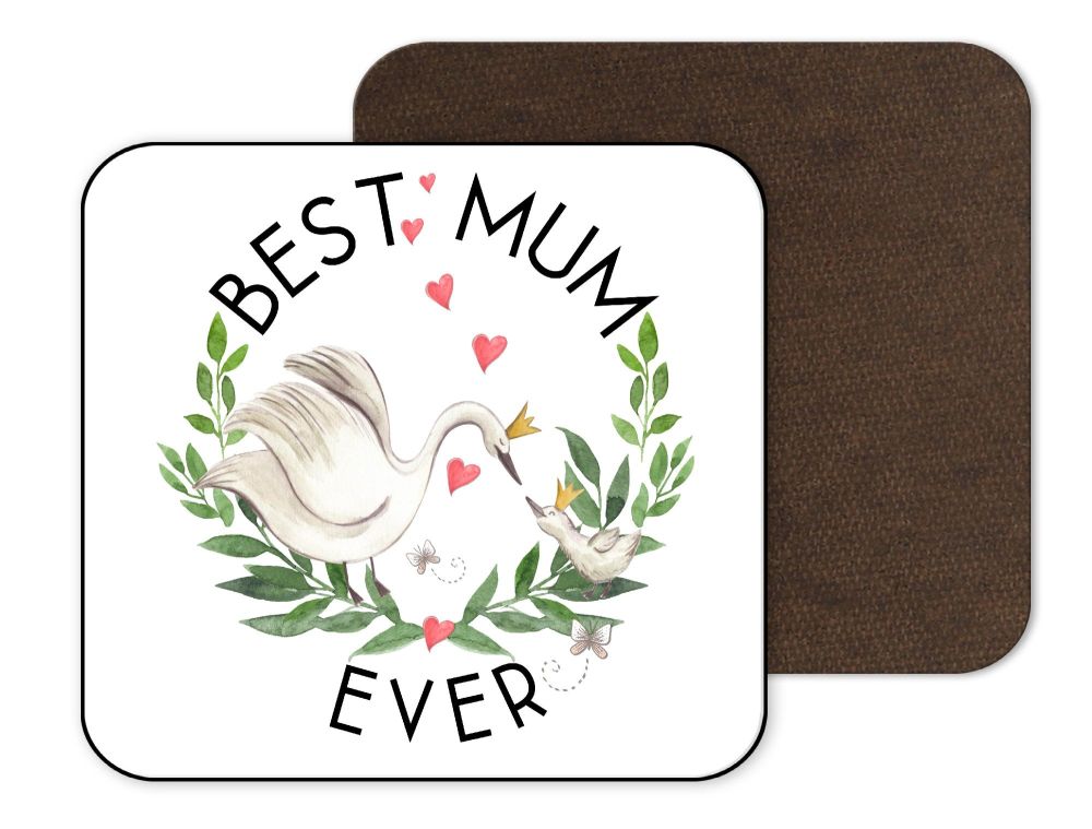 Best Mum Swan Coaster