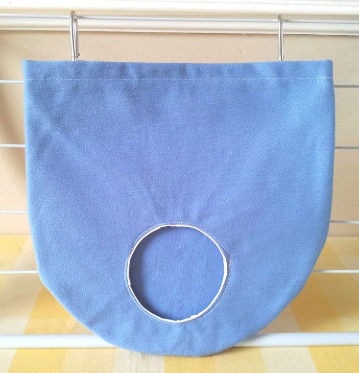 Blue Denim with White Lining Round Opening Hay Bag