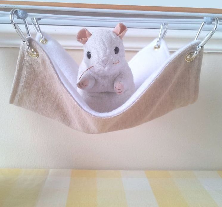 Gold Denim and White Fleece Hammock - 9 x 9 inch