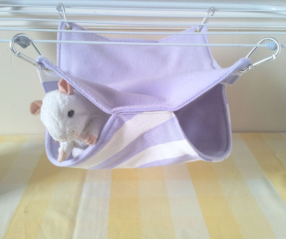 Striped Purple White and Lilac Double Hammock