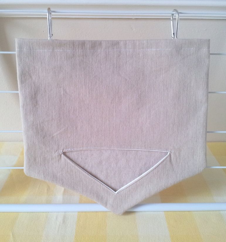 Sandy Gold Denim with White Lining Triangle Opening Hay Bag