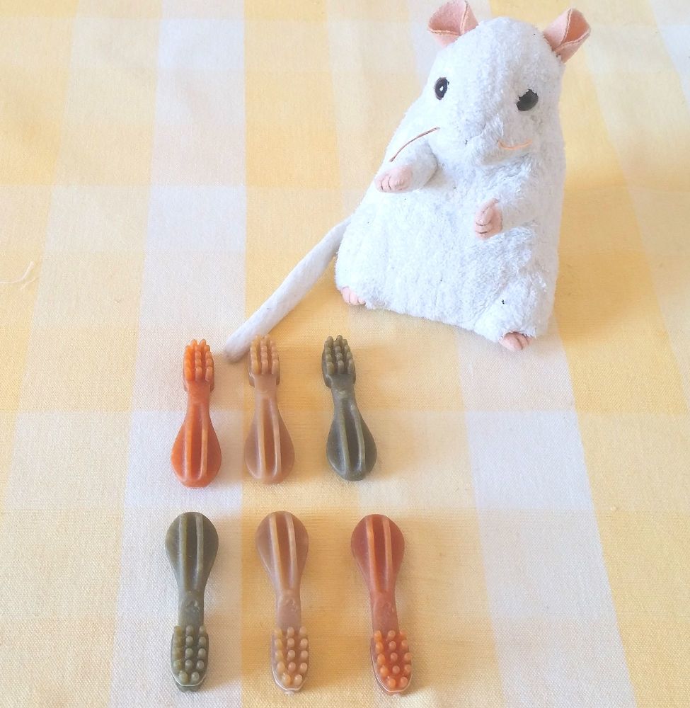 6 Whimzees XS Toothbrush Shaped Chews