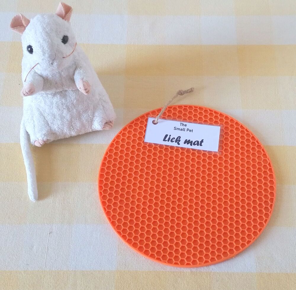 Small Pet Lick Mat - Orange