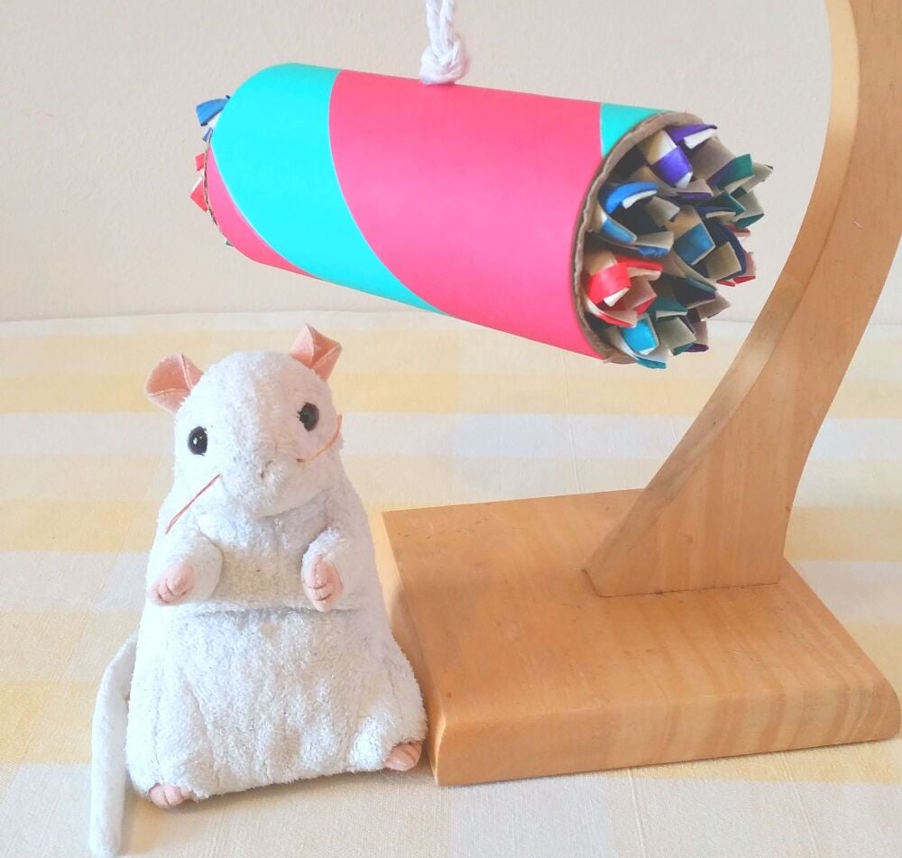 Nibble and Gnaw Stuffed Shredder Tube with Dried Banana Treats