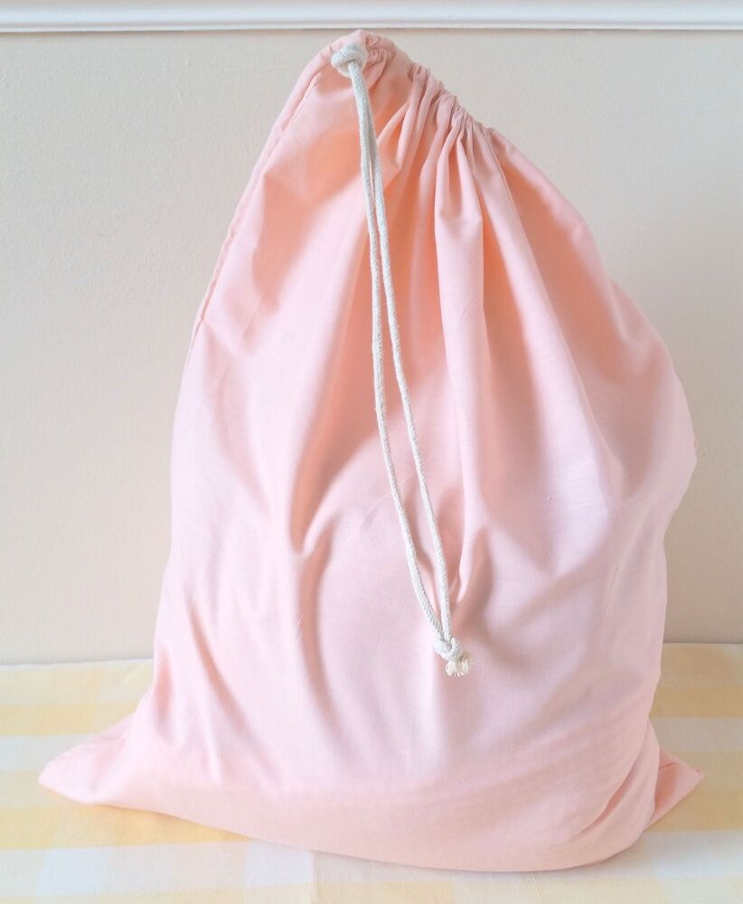 Large Peach Pink Laundry Bag