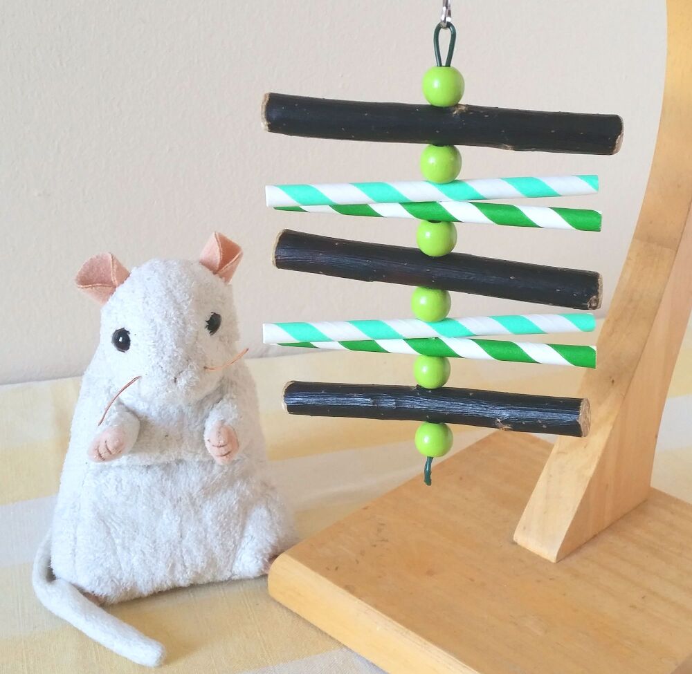 Green Beaded Dark Willow Shredder Chew Toy - UK Homegrown