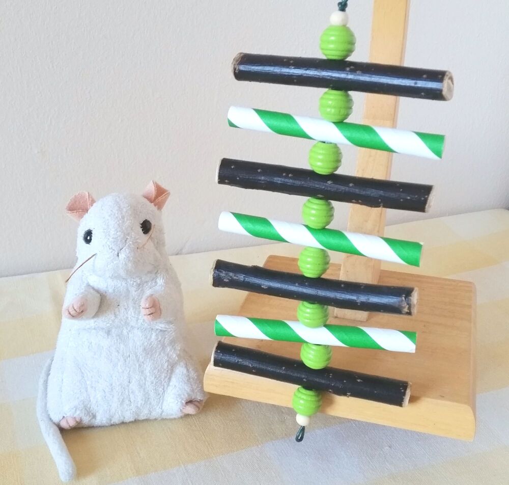 Large Green Beaded Dark Willow Shredder Chew Toy - UK Homegrown