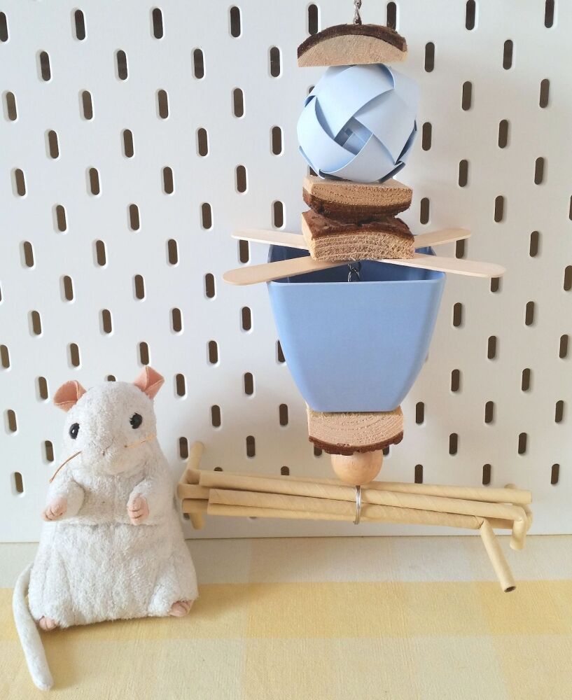 Large Hanging Light Blue Pot Forager