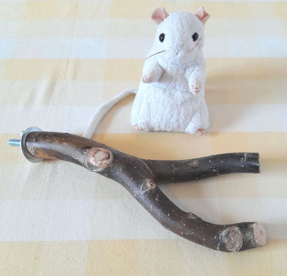 23cm Bolt On Character Perch - UK Homegrown Willow Wood