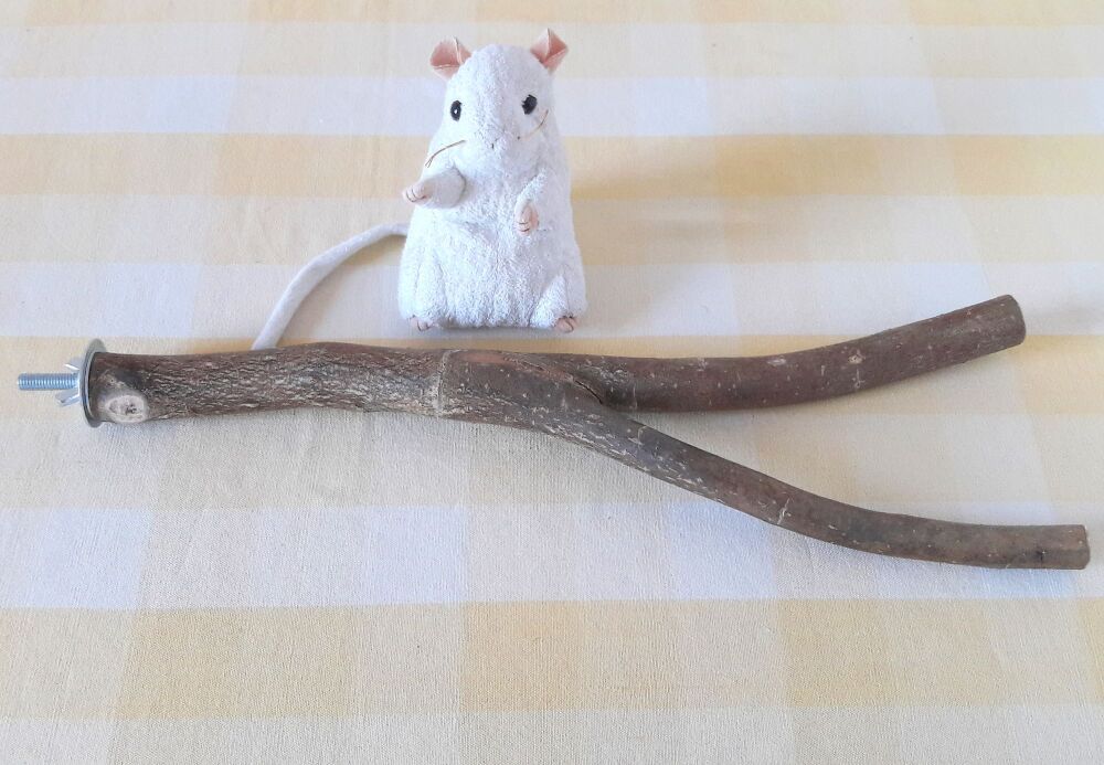 40cm Bolt On Forked Perch - UK Homegrown Willow Wood