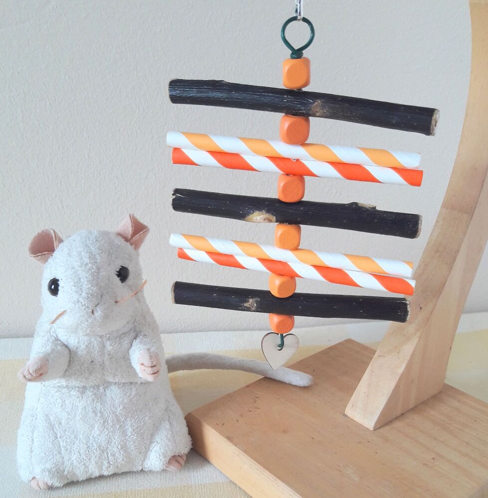 Orange Beaded Dark Willow Shredder Chew Toy - UK Homegrown