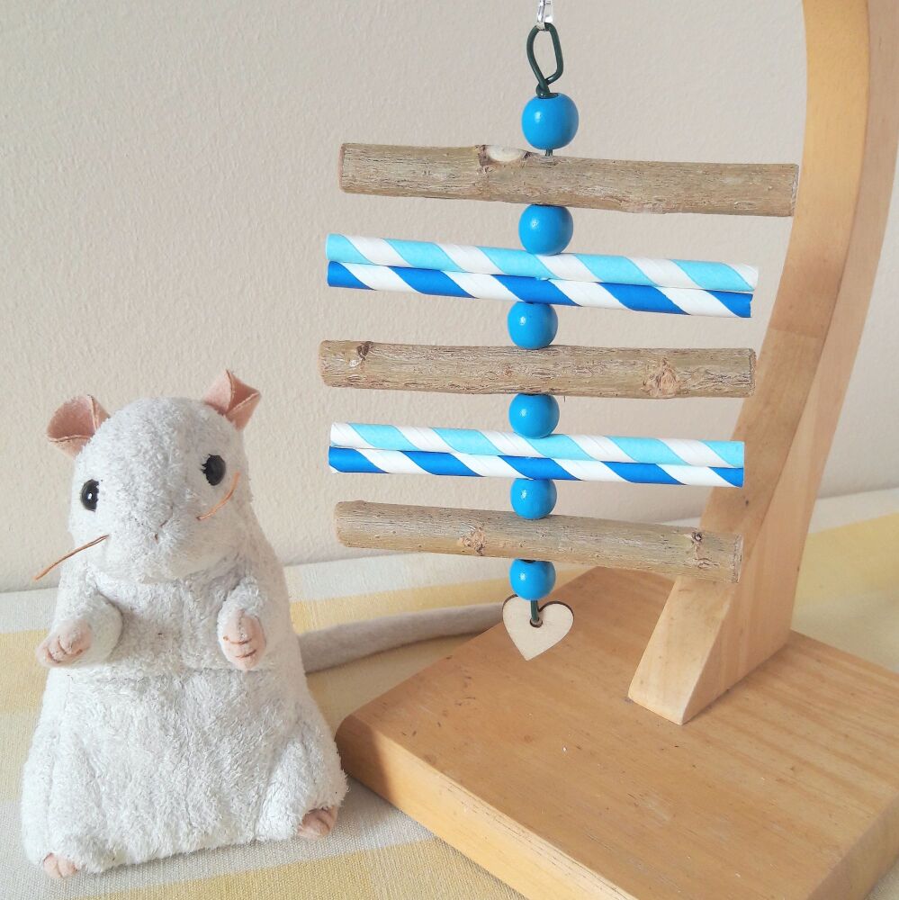 Blue Beaded Pale Willow Shredder Chew Toy - UK Homegrown