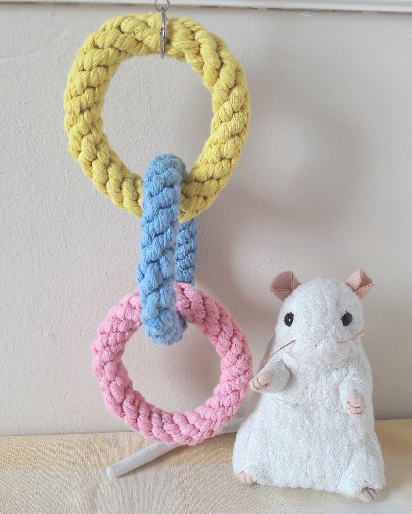 Hanging Triple Ring Climbing Rope -  9 inches