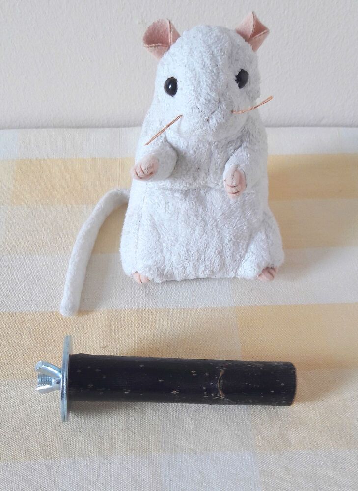 10cm Bolt On Dark Mini Perch - UK Homegrown Willow Wood