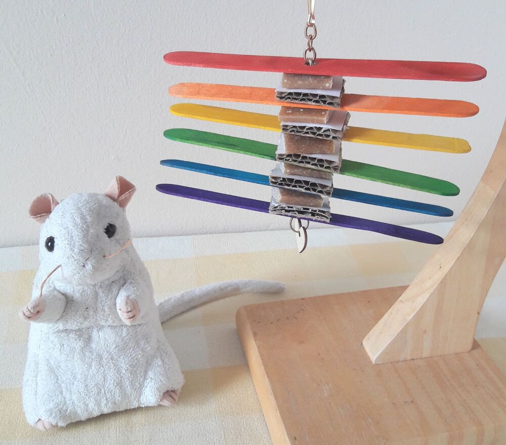 Nibble and Gnaw Refillable Jumbo Rainbow Twister with Antos Cerea treats