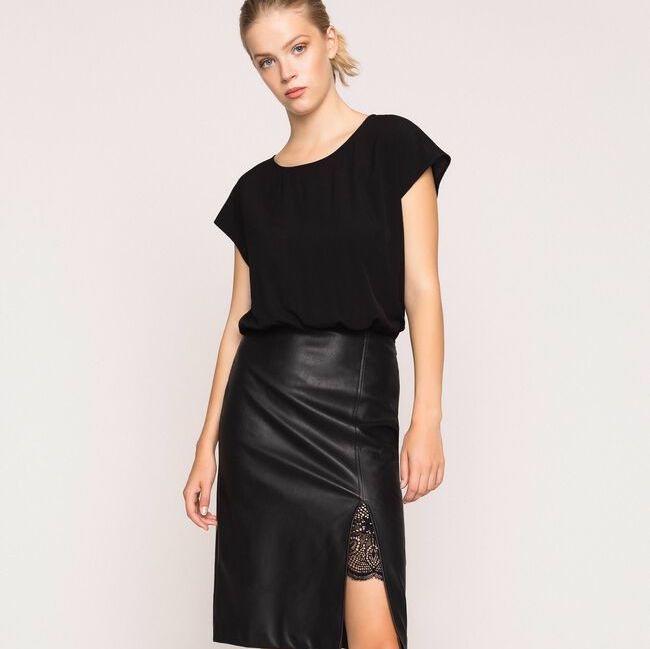 Twinset Leather Look Dress