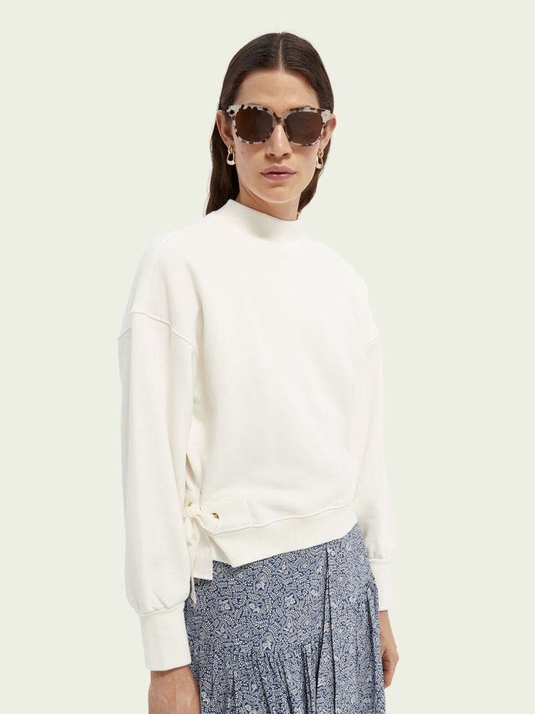 Scotch and Soda Crewneck Tie Detail Sweater