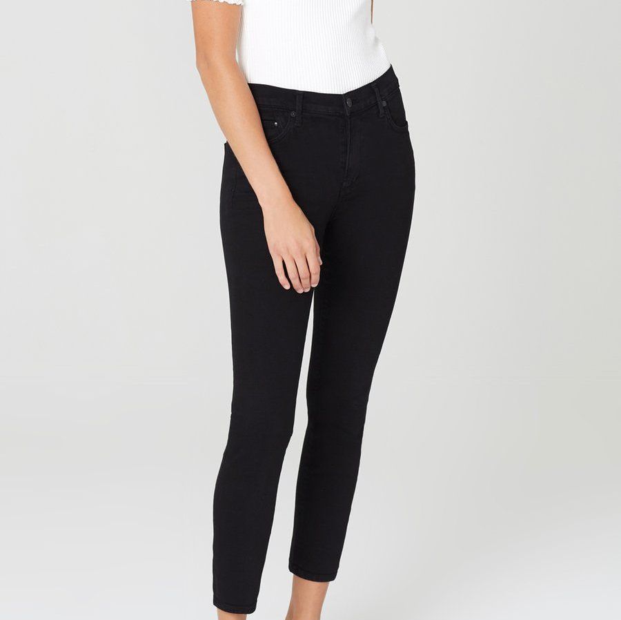 Citizens of Humanity Rocket Crop Mid Rise Skinny In Plush Black