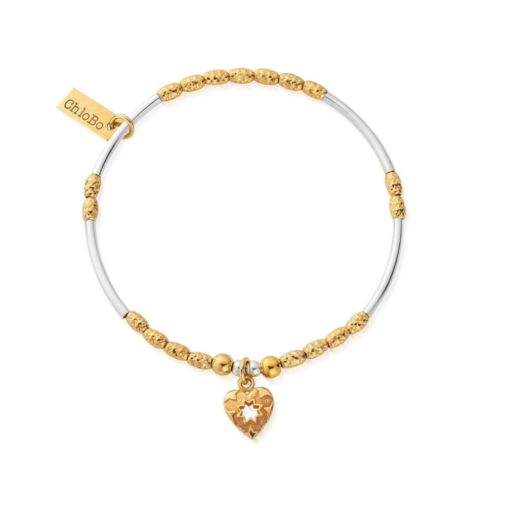 Decorated Star Heart Bracelet
