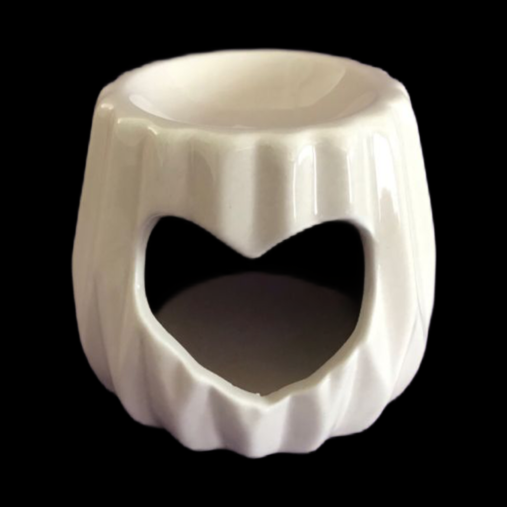 Beige Heart Tea Light Burner