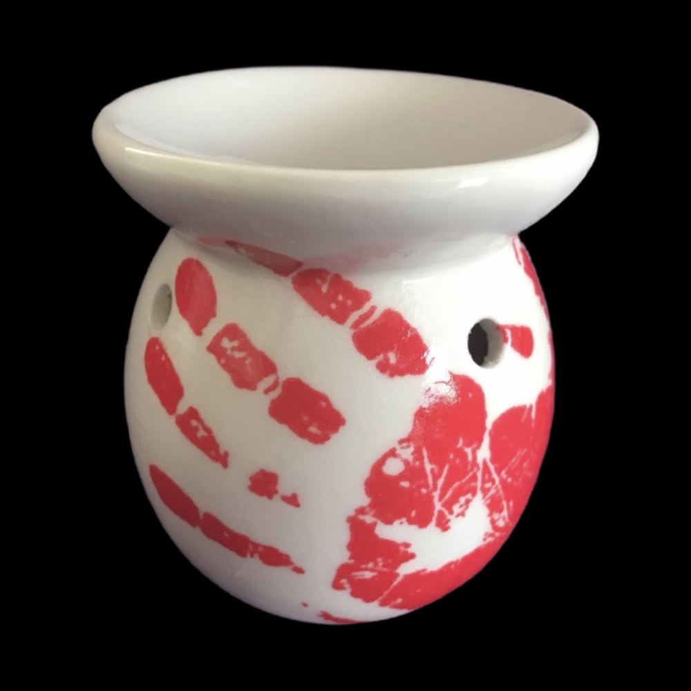Hand Decorated Bloody Hand Print Tea Light Burner