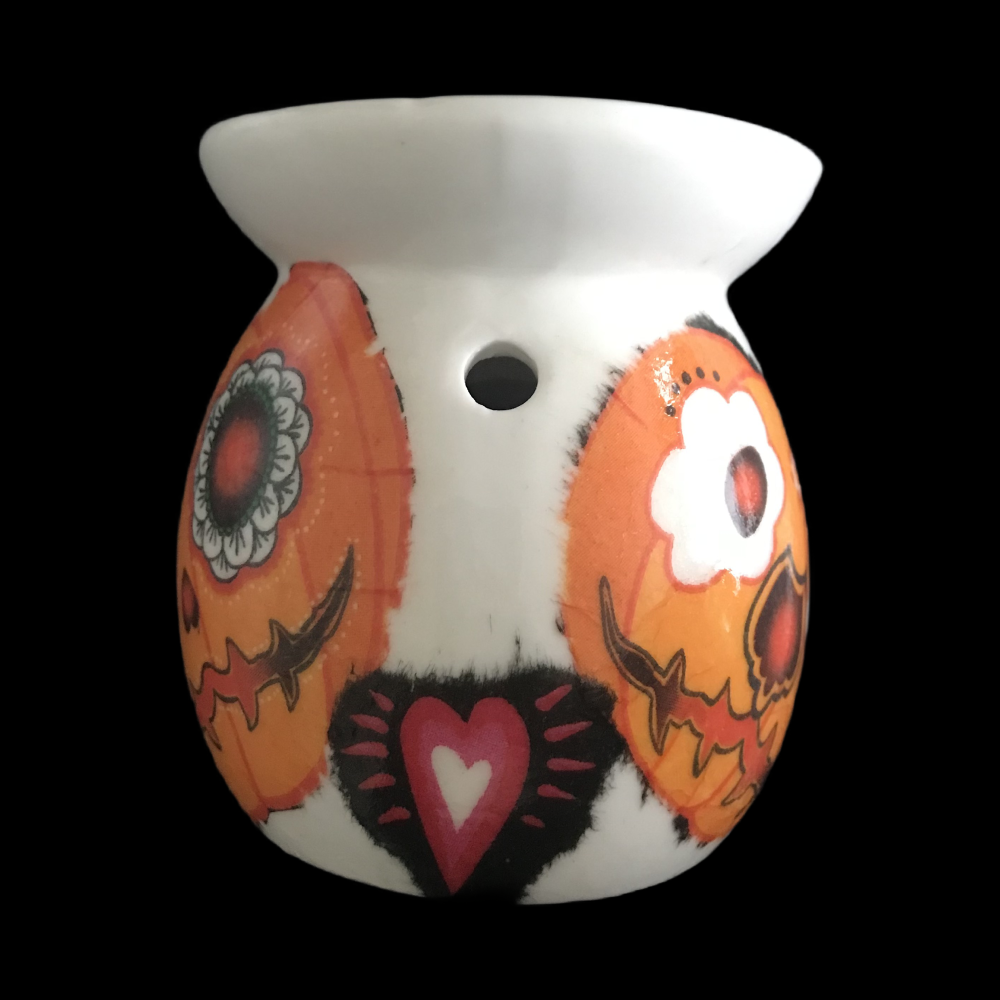 Hand Decorated Colourful Pumpkin Burner